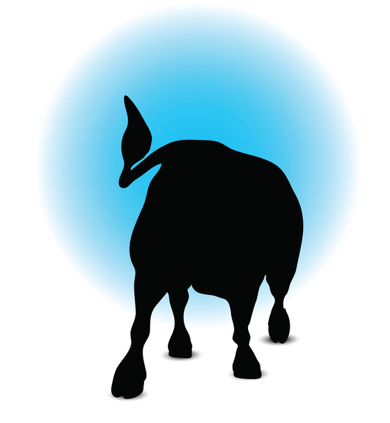 雄牛のシルエット - ベクター画像