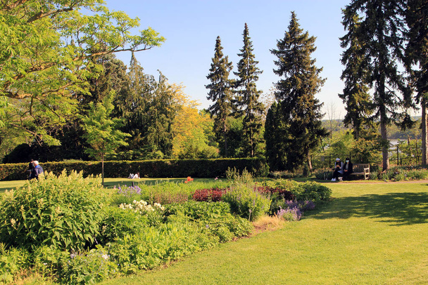 Laking garden in Burlington with flower beds - Photo, Image
