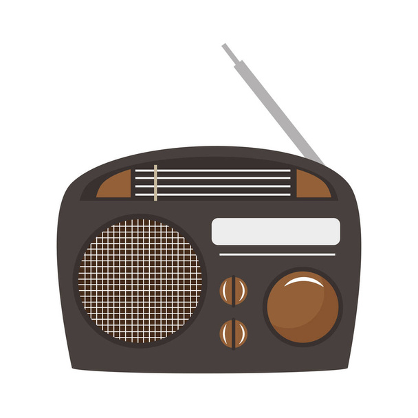 retro radio device - Διάνυσμα, εικόνα