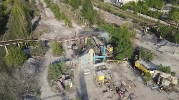 plant for the production of cement. aerial shooting - Footage, Video