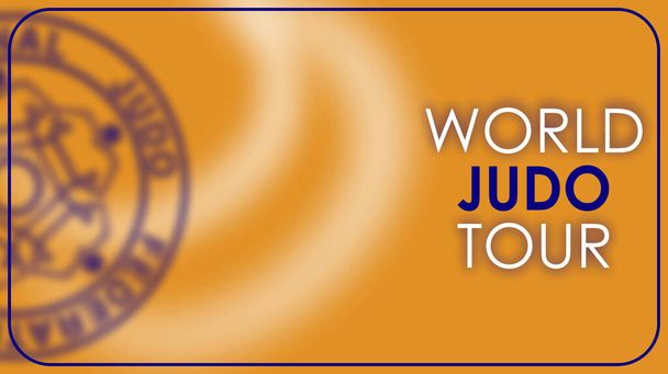 Campeonato Mundial de Judô 2021. Banner sobre o tema da competição de judô. - Foto, Imagem