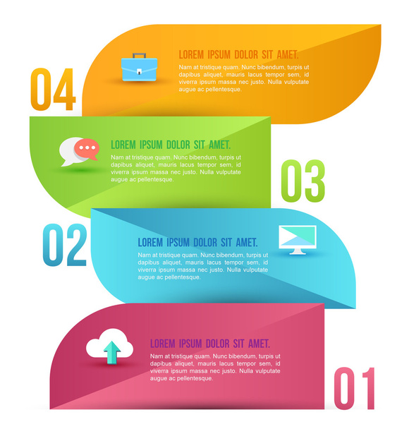Abstract business infographics options template. - Vector, Imagen