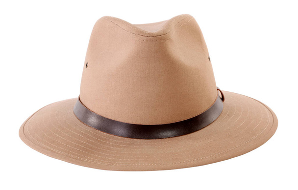 Adventure fedora hat isolated on white background - Photo, Image