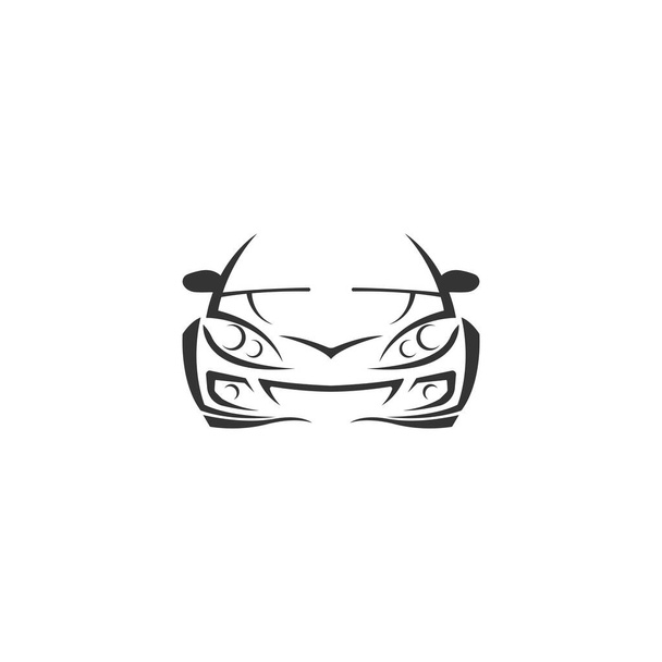 Araba simgesi logo tasarımı konsept çizim vektörü - Vektör, Görsel