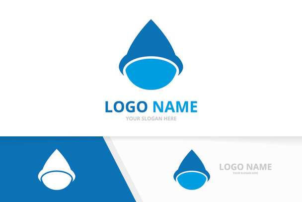Abstract waterdrop logo. Alternative energy and renewable energy logotype design template. - Vector, Image