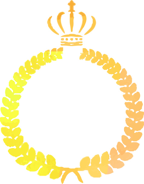 Nierównomierny kolor Okrągła ramka z kolekcji Laurel i Crown - Zdjęcie, obraz
