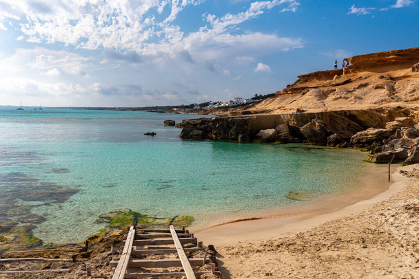 Formentera beach of Calo d es Mort in Balearic Islands. - Photo, Image