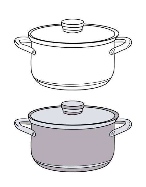 vector illustration of cooking pot - Photo, Image