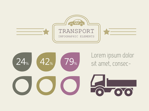 Transportation Infographic Elements. - Vettoriali, immagini
