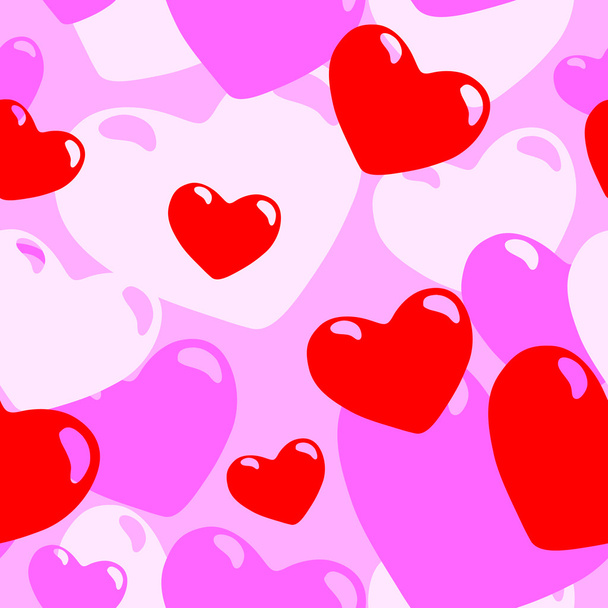 The vector seamless pattern consisting of hearts - Vecteur, image