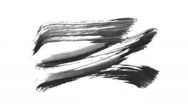 Animaatio grunge siveltimenvedot valkoisella taustalla. Abstrakti käsi - maalattu elementti. Grunge siveltimenvedot animaatio. Korosta ja rajasuunnittelu. Saumaton silmukka tausta.  - Materiaali, video