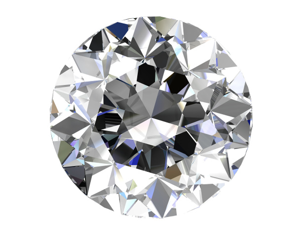 бриллиант на белом фоне (3D изображение высокого разрешения
)   - Фото, изображение