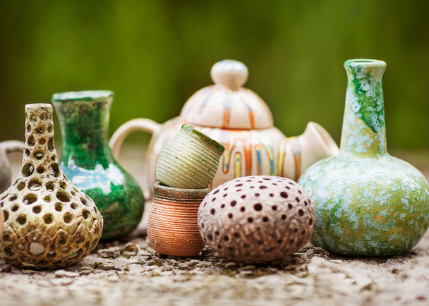 Colorful pottery - Fotoğraf, Görsel