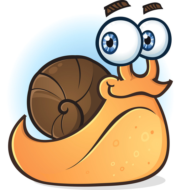 Escargot sourire personnage de bande dessinée
 - Vecteur, image