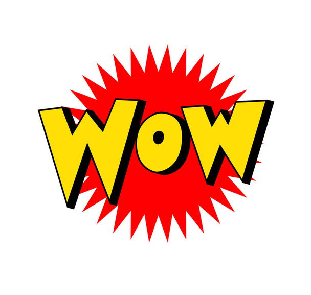 Diseño de letras con la palabra Wow dentro - Foto, imagen