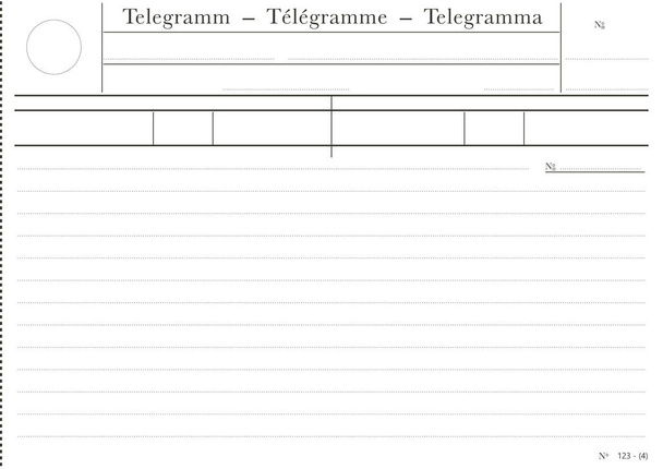 Vintage Telegram. Blank telegram form. Vector without gradients. - Vektor, kép