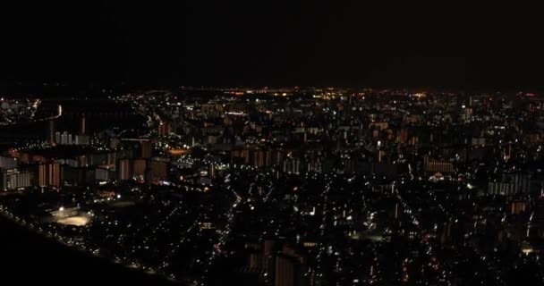 Noite aérea iluminada vista da cidade em Tóquio - Filmagem, Vídeo