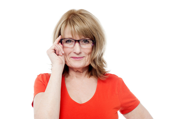 Senior woman with eyeglasses - Foto, Imagen