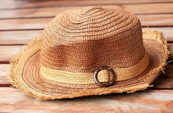 Detailní záběr slaměné klobouky  - Fotografie, Obrázek