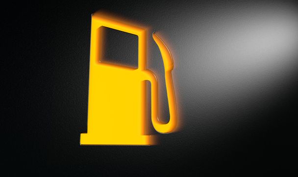 kontrolka pomlčka oranžový benzin - Fotografie, Obrázek