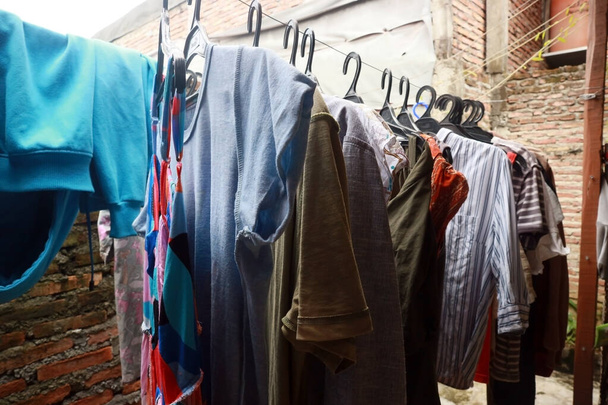 Clothes that are drying in the sun photo - Photo, Image
