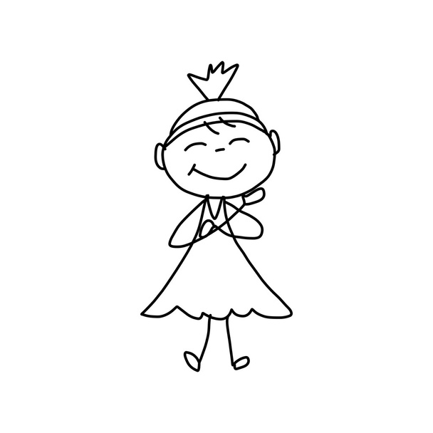 Cartoon happy kid - Vector, Image