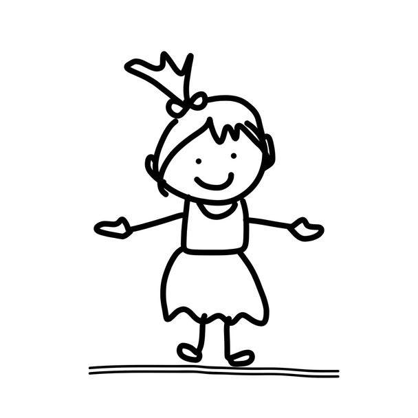 Ευτυχισμένο παιδί κινουμένων σχεδίων - Διάνυσμα, εικόνα