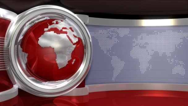 Estudio virtual de noticias con globo
 - Imágenes, Vídeo