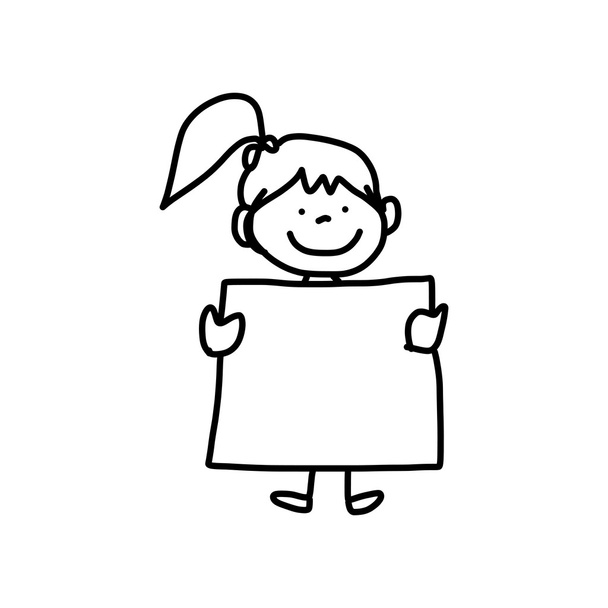Dibujos animados niño feliz
 - Vector, imagen