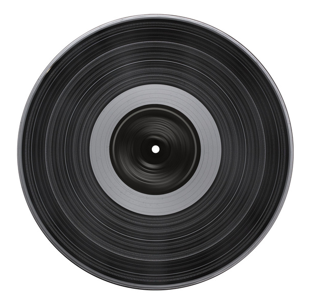 Old vinyl record isolated on white background with clipping path - Photo, image