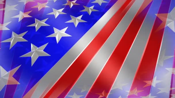 US Flag Animation - Footage, Video