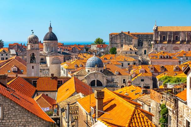 Panorama Dubrovnik Old Town roofs. Europe, Croatia - Photo, Image