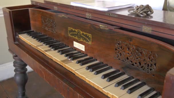 A piano keyboard close up - Footage, Video