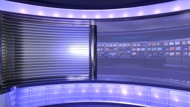 virtuele studio achtergrond lus met monitor wand - Video