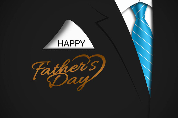 День отца. Костюм человека на черном фоне крупным планом - Фото, изображение