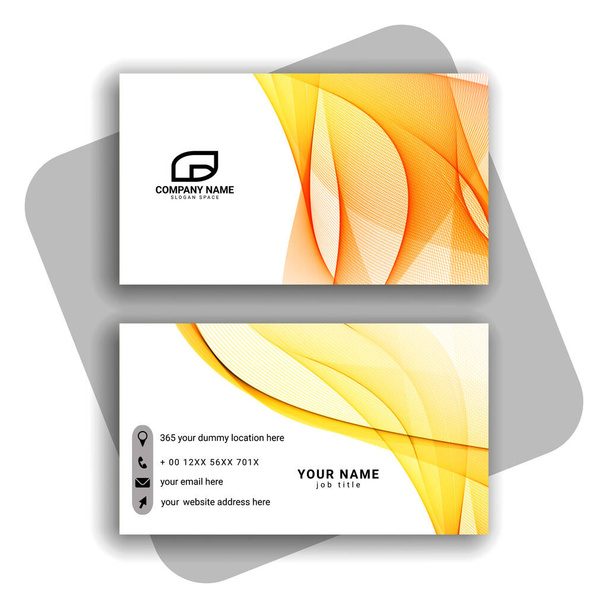 colorful modern business card design vector - Vector, Image