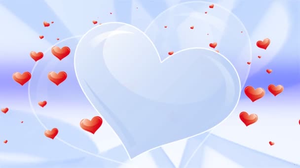 Valentines Coeurs fond bleu
 - Séquence, vidéo
