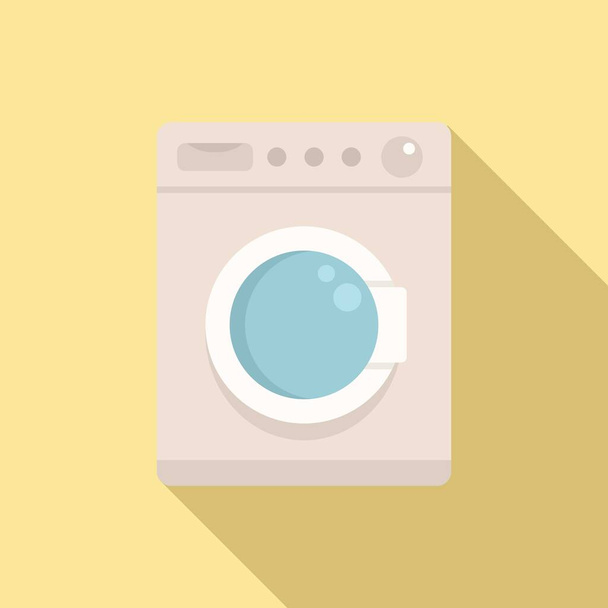 Softener washing machine icon, flat style - ベクター画像