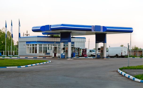blue gas station - Фото, зображення