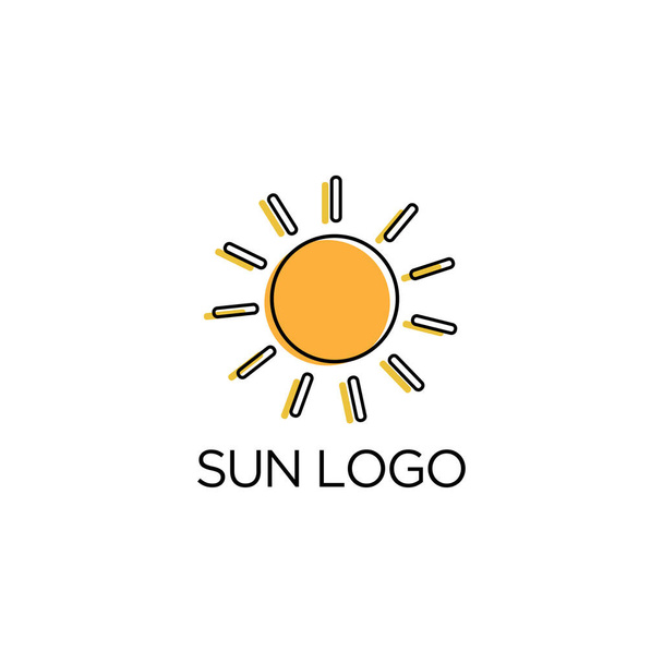 modern sun logo illustration template icon vector - Photo, Image