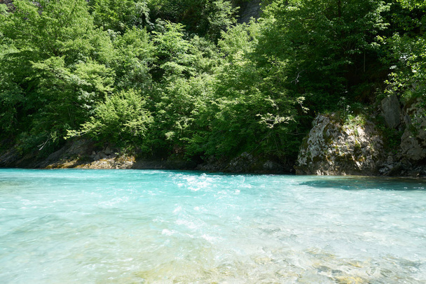 Ποταμός Shala - Βόρεια Αλβανία koman lake eco - Φωτογραφία, εικόνα