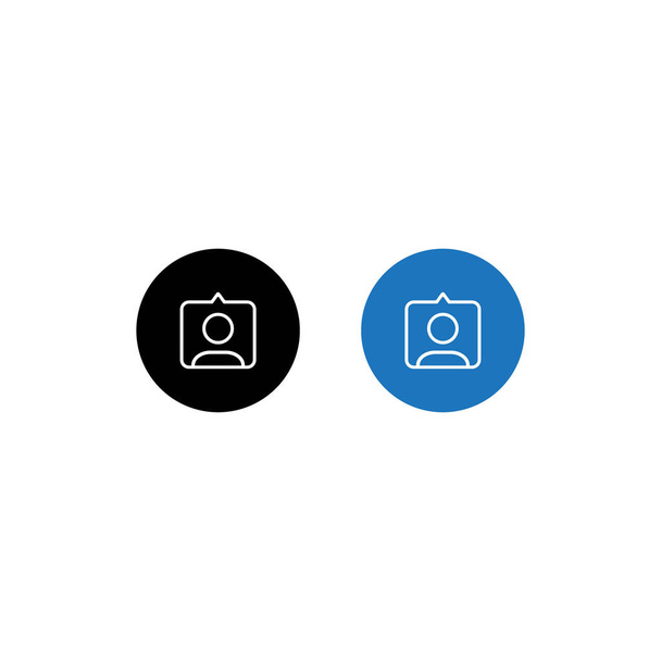 Instagram Tag People Button Icon Vector em estilo de design plano - Vetor, Imagem
