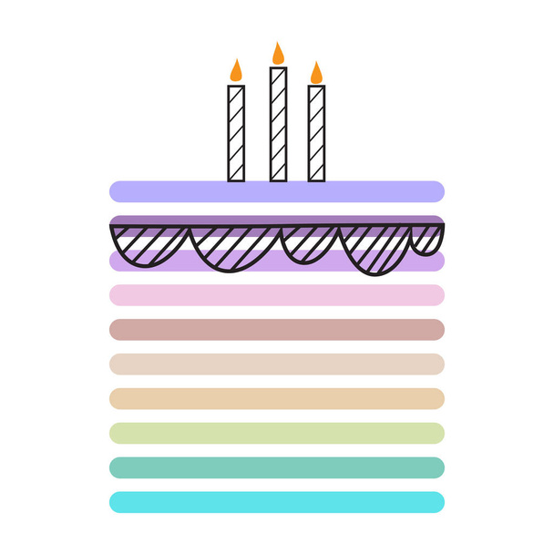 Celebration vector illustration cake symbol - Vector, Image