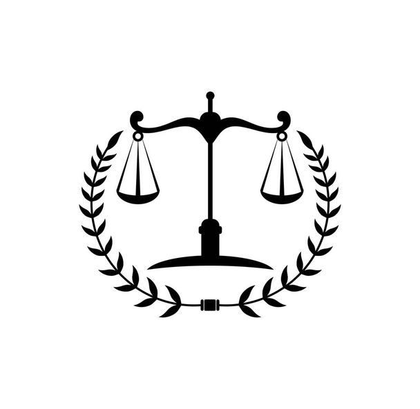 Justice law logo design illustration vector eps format , suitable for your design needs, logo, illustration, animation, etc. - Vector, Image