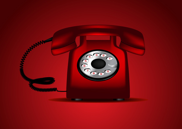 Téléphone rétro rouge Illustration vectorielle
 - Vecteur, image