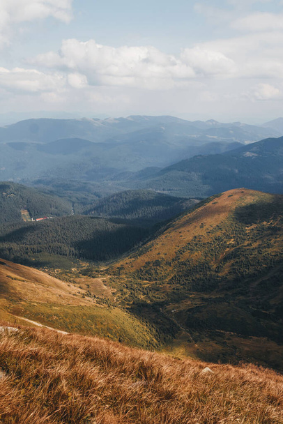 View from mountain Hoverla. Carpathian mountains. - Photo, Image