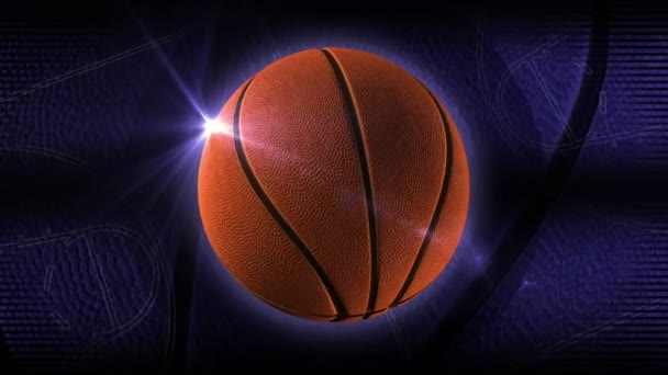 Koszykówka w rotacji - Materiał filmowy, wideo