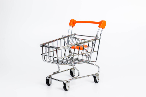 Shopping cart isolated on white background - Fotoğraf, Görsel