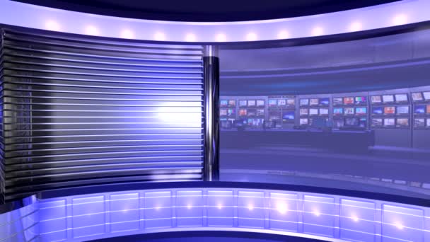 virtuální studio pozadí smyčky s monitorem zdi - Záběry, video
