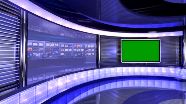 Virtual news studio - Footage, Video